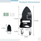 Iron Metal Board Mount Holder, Wall Iron And Ironing Board Holder With Hooks, Ironing Board Storage Rack For Laundry Hotel Home Use - Image 2
