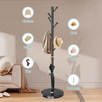 OIRUMIE Coat Rack,Metal Coat Rack Frestanding,Black Coat Stand for Entryway - Image 4