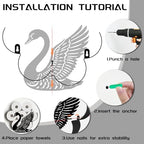 Swan Toilet Paper Holder Wall Mount/Stand for Extra 8 Rolls - Image 4