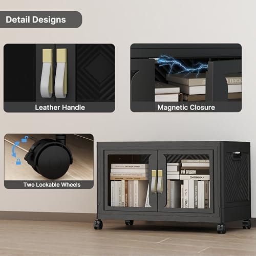 UAMFURI Stackable Storage Bins with Lids, 120QT Extra Large Storage Cabinet - Image 5