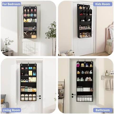 1 Pack Over-the-Door-Shoe-Organizers, Hanging Shoe Organizer Large Pockets - Image 5