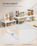 SONGMICS Cabinet Organizer Shelf, Set of 3 Spice Rack, Kitchen Storage - Image 4