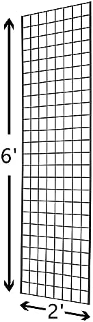Commercial Grade Gridwall Panels – Heavy Duty Grid Panel for Any Retail Display, 2’ Width x 6’ Height, 4 Gridwall Panels Per Carton (Black Finish) - Image 2