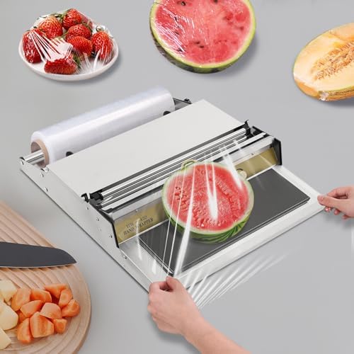 Film Wrapper Film Dispenser, Commercial Wrapping Machine Width Film Wrapper for Fruits Produce Vegetables, Suitable Cling Film Width: ＜17.72in by Tapischion