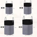 Laundry Basket,Woven Cotton Rope Laundry Hamper,Versatile Storage for Dirty Clothes,Baby Toys,and Blankets in Bathroom, Nursery,and Living Room (Black, 100L) - Image 3