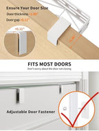 Over the Door Pantry Organizer - 6 Tier Adjustable Pantry Organization and Storage, Hanging Basket Wall Seasoning Shelves, Home & Kitchen Bedroom Bathroom, White - Image 4