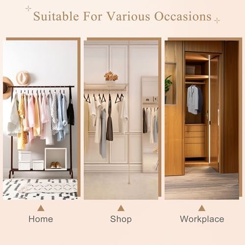ZENY Wooden Hangers 50 Pack, Solid Wood Hanger with Non Slip Pant Bar - Image 3