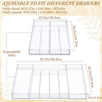 Teenyyou 1 Pcs Expandable Drawer Organizer, 12 x 16 Inches, 5-7 Slots - Image 2
