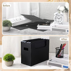 12 Pcs Portable Desktop File, Filing Organizer, Black - Image 4