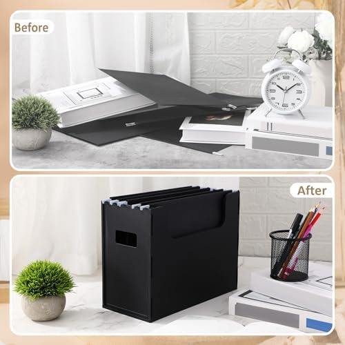 48 Pcs Portable Desktop File, Filing Organizer, Black - Image 4