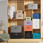 2PCS Storage Bins with Zipper Lids Decorative Lidded Basket Box - Image 6