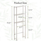 AmazerBath Bamboo Over The Toilet Storage Shelf, 3-Tier Bathroom Over Toilet Organizer Rack, Over Toilet Shelf, Space Saver, White - Image 2