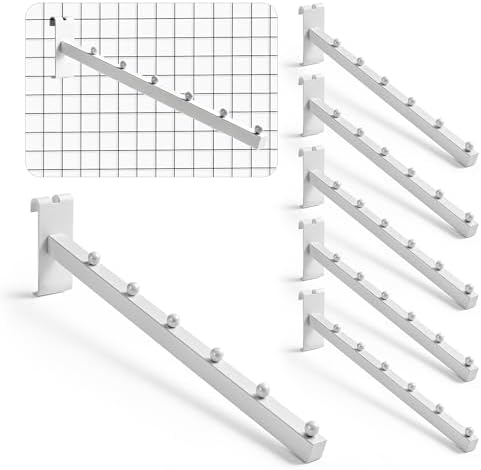 6Pack 14" Gridwall Waterfall Hooks 6 Balls,Gridwall Accessories by ALISWAT