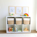 NaturalCozy Storage Cubes 11 Inch Cotton Rope Woven Baskets for Organizing, 3-Pack | Cube Storage Bin | Square Storage Baskets for Shelves Organizer, Classroom, Kids Toy Bins, Closet, Baby Nursery - Image 3