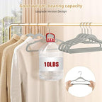 20 Pack of Grey Velvet Non-Slip Suit Hangers with 360°Swivel Hook - Heavy Duty, Space Saving, and Perfect for Adult Clothing. - Image 6