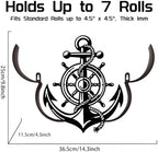 Anchor Toilet Paper Holder Wall Mount/Stand for Extra 8 Rolls - Image 2