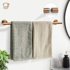 TURS Brushed Rose Gold 5 Piece Bathroom Hardware Set, SUS304 Stainless Steel Bath Towel Bar Set, Round Bathroom Accessories Kit Wall Mounted 23.6 Inch - Image 2