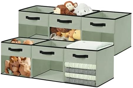 DECOMOMO Storage Bins, Cube Storage Bin with Window by DECOMOMO