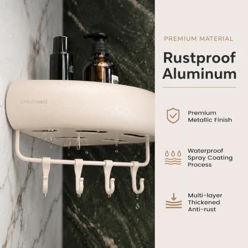 Corner Shower Caddy Suction Cup, Removable Bath Organizer Shelf - Image 5