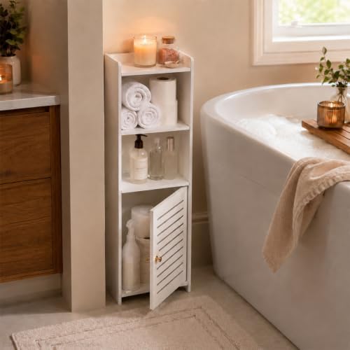LuiceABC Upgraded Co-Extruded Board Toilet Paper Stand Cabinet for Bathroom - Image 3