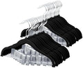 ManGotree 11.8'' Baby Velvet Hangers with Movable Clips 28 Pack Black by ManGotree