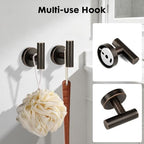 Oil Rubbed Bronze Bathroom Hardware Accessories Set 5 Piece, Stainless Steel Towel Bar Set 24 Inch,Toilet Paper Holder,Towel Ring Holder,Towel Rack Set,Brushed Bronze Bathroom Accessories Kit - Image 3