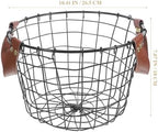 Uonlytech Portable Metal Wire Firewood Storage Basket with Handle Round Outdoor Firewood Organizer for Camping and Indoor Use Large Capacity Multi-purpose Iron Basket for Logs and Sundries - Image 6