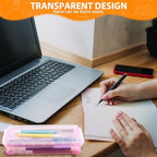 Gueevin 24 Pcs Pencil Box Clear Plastic Pencil Case, Fresh Color - Image 6