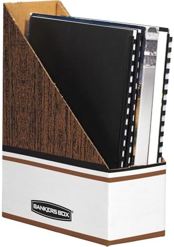 Bankers Box 12-Pack Magazine File Holders, Oversized Letter, Wood Grain - Image 7