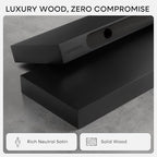 Homeforia 12 Inch Floating Shelves, High-End Solid Pine Wood, Set of 2 - Image 4