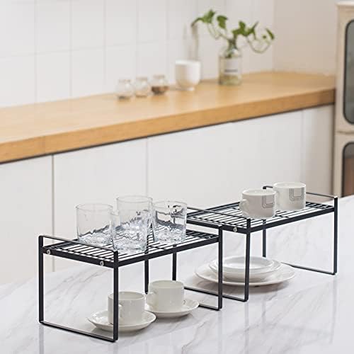 Shantton Cabinet Shelf Organizer, Pantry Shelf Rack, Black 13.1x10.6x7.3 - Image 2
