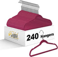Quality Children's Plastic Non Velvet Non-Flocked Thin Compact Hangers Swivel Hook for Shirts Blouse Coats (Raspberry, 240) by QualityHangers