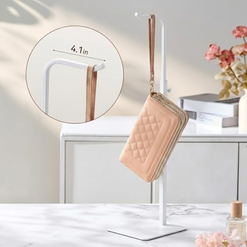 niffgaff 4 Pack Adjustable Purse Holder: Handbag Display Stand, Hanger Rack for Bags, Purses and Wreaths, Tabletop Closet Desk Retail Vendor Display Stand, White - Image 3