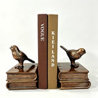 Vintage Bird Bookends & Faux Decorative Books for Home Decor by Unknown