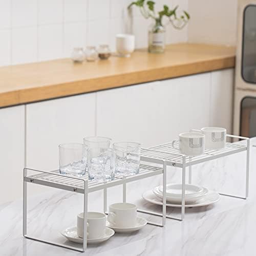 Shantton Cabinet Shelf Organizer, Pantry Shelf Rack, White 13x8.3x7.3 - Image 2