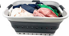 SAMMART 42L (11 gallon) Collapsible Plastic Laundry Basket - Foldable Pop Up Storage Container/Organizer - Portable Basket - Space Saving Hamper/Basket (Grey/Charcoal Black (Set of 2)) - Image 6