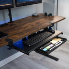 VIVO Black Clamp-on 27 x 11 in Keyboard Tray & Pencil Drawer, MOUNT-KB05-4D - Image 2