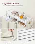 VASAGLE Laundry Hamper with Shelf, 3 Pull-Out Bags, 3 x 10.6 Gallons (40 L) - Image 4