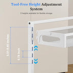 Petiza Metal Under Sink Organizer, Pull Out Cabinet Organizer Rack with Silk-Smooth Bottom Drawer, 5-Level Adjustable, Multi-Purpose Storage Shelf for Bathroom, Kitchen, Vanity, Pantry (2-Pack) - Image 5