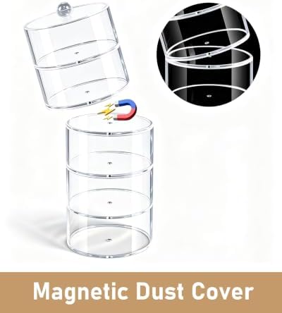 Belt Organizer, 5-Tier Acrylic with Dust Cover, for Closet, Clear - Image 3