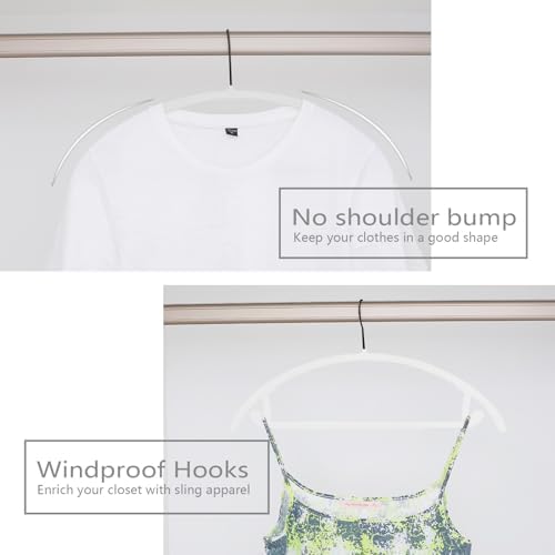 MIZGI Velvet Hangers 50 Pack, Patented Rounded Shoulder Sweater Hangers - Image 3