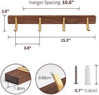 Wall Mounted Coat Rack, Metal Wood with 4 Hooks - Image 3