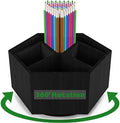 Colored Pen Pencil Holder Organizer for Desk with 7 Compartments by Houtingmaan