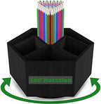 Colored Pen Pencil Holder Organizer for Desk with 7 Compartments by Houtingmaan