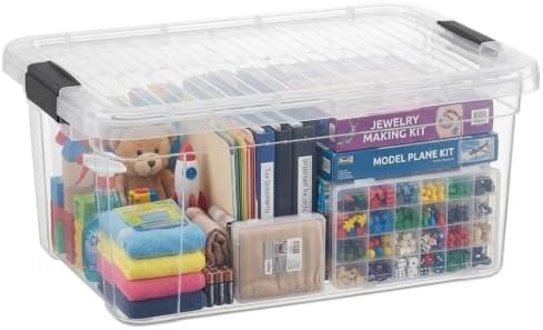 Superio 21 Quart Clear Plastic Storage Boxes with Lids, Stackable Organizer Containers, BPA-Free Storage Bins for Home, Office, School & Dorm, 1 Pack by Superio