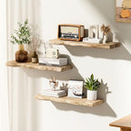Organic Wavy Edge Floating Shelves,Hidden Brackets,2 Pack 36 in - Image 2