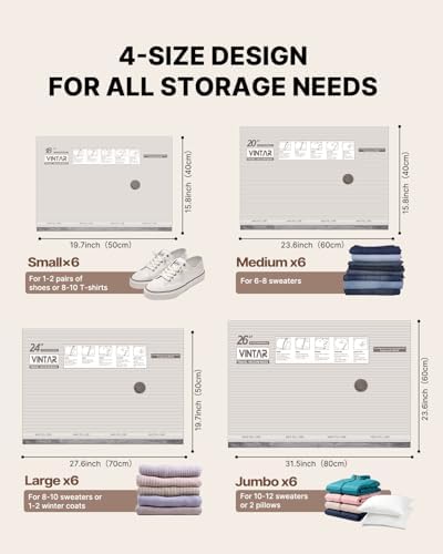 VINTAR 24Pack Space Saver Vacuum Storage Bags for Travel with Cordless Pump - Image 2