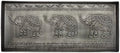 HF by LT Elephants Pattern Metal Boot Tray, 30 x 13 inches, Antique Zinc Finish by HFbyLT