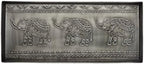 HF by LT Elephants Pattern Metal Boot Tray, 30 x 13 inches, Antique Zinc Finish by HFbyLT