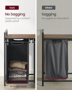 VASAGLE Laundry Hamper with Shelf, 2 Pull-Out Bags, 2 x 12.1 Gallons (46 L) - Image 5